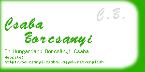 csaba borcsanyi business card
